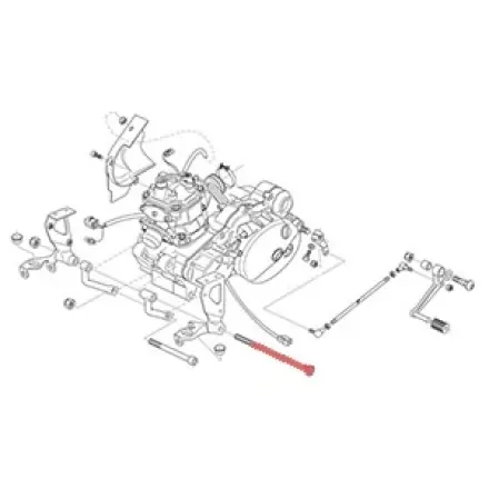 Motoranlenkbolzen M10x205 mm - Aprilia Mojito 50 - 150 - RS 125 - Scarabeo 50 - 100 - SR50- SR Ditech Angebot