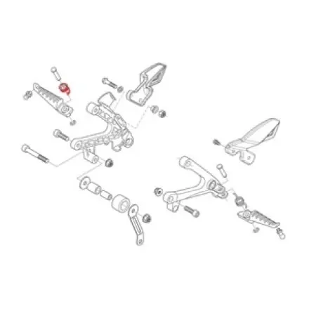 Geprüft Rastenfeder Fahrer rechts - Aprilia RS 125 - 250 - RS4 50 - GPR