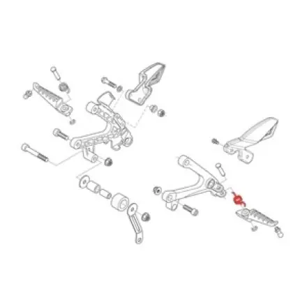 Rastenfeder Fahrer links - Aprilia RS 125 - 250 - RS4 50 - GPR Neue Ware