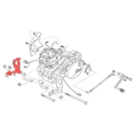 Neuheit Motorträgerplatte rechts Rs 125