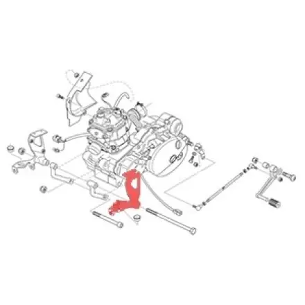 Motorträgerplatte links Rs 125 Ausverkauf