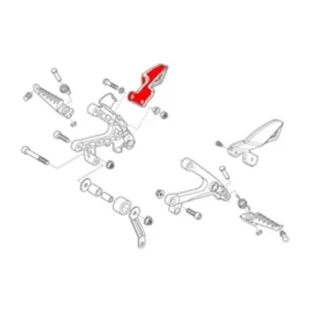 Rastenschutz Fahrer rechts - Aprilia RS 125 Sichere Zahlung