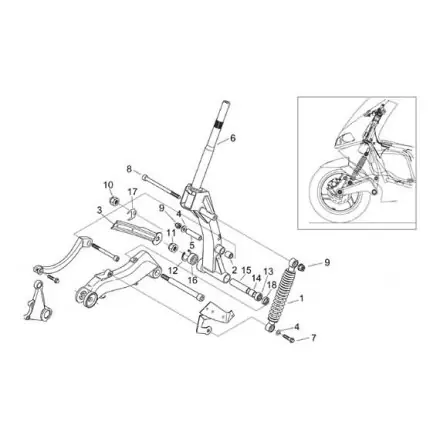 Stoßdämpfer Aprilia 51 original vorne Highlight