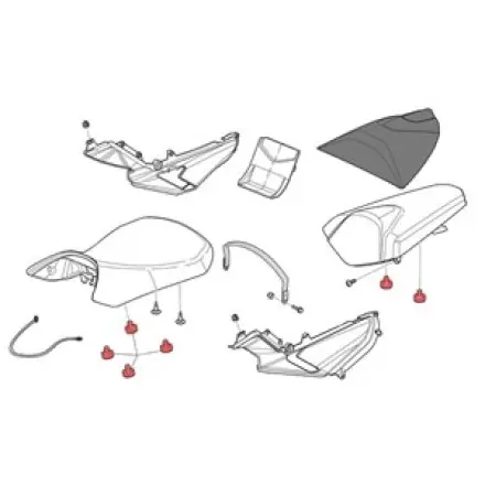 Super-Preis Fahrersitz Gummipuffer Aprilia Rs 125 ccm