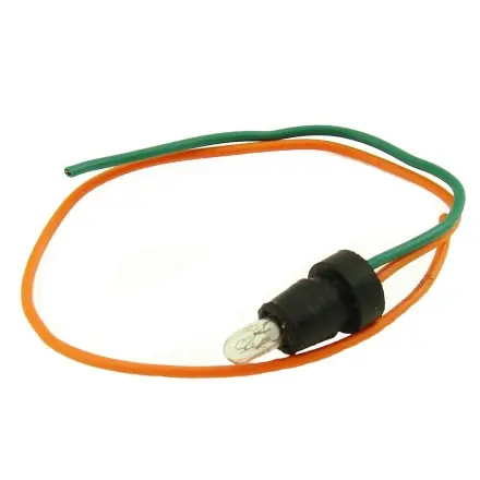 Top-Angebot Birne Glassockel T5 12V 1,2 Watt weiss mit Fassung und Kabel