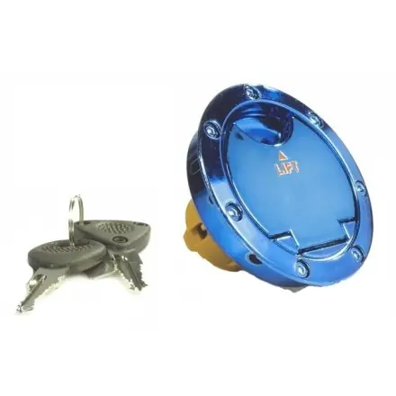 Kracherpreis Benzintankdeckel abschließbar blau elox - Aerox - Nitro - Area 51 - Aragon - Jetforce