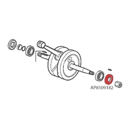 Billig Passhülse 8,51x7,6 mm original. - AM6 Motor - Aprilia RS 50 - CPI SM - SX- SMX - Generic Trigger - Rieju SMX - Peugeot XP - XR