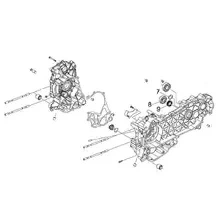 Motorgehäuse original Kat 1 - Piaggio 250 - 300 ccm Kostenloser Rückversand