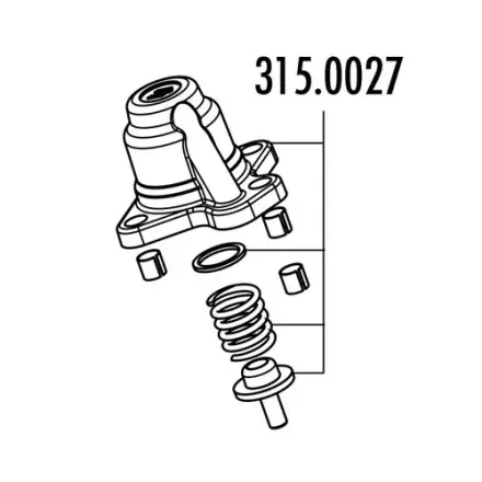 Regulator Polini für Zylinderkopf Piaggio Purejet Neu