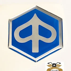 Ciao 3D Gel Logo Sticker Aufkleber Piaggio Embleme Sechseck 32x38mm Schneller Versand