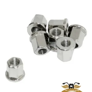 3 x Mutter M7 - 14mm erhöht Bundmutter Zylinderkopfmutter verchromt Geprüft