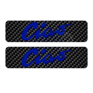 2x Schriftzug Tankaufkleber Carbonoptik blau 115x30 mm Tank Sticker Ciao Must-Have