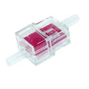 Mofa Moped Benzinfilter Universal Kunststoff transparent rot 6 mm Sonderaktion