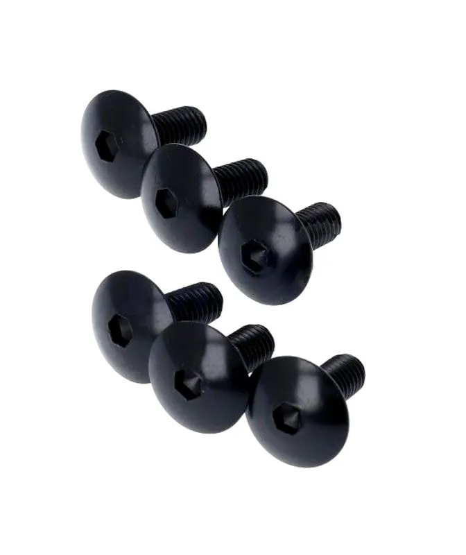 6 Stück Mofa Moped Tuning M6 x15 Linsenkopf Torx Aluminium eloxiert schwarz Saisonangebot