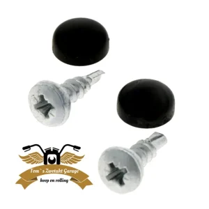 Befestigungssatz Kennzeichen mit Abdeckung Ciao Bravo Schraubensatz Expressversand