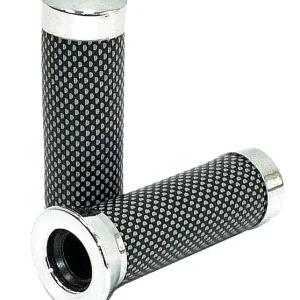 Letzte Chance Lenkergriffe Chrom Carbon Look Griffe 140mm Ø innen 22/24mm Ciao, Bravo