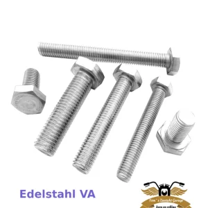 10 x Sechskantschraube M5 x 16 DIN 933 V2A Edelstahl Mofa Moped Bestpreis