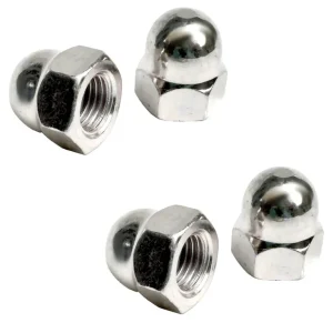 Geprüft 2 x Hutmutter M4 Edelstahl DIN 986 V2A selbstsichernd Mofa Moped