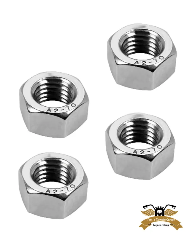 4x Sechskantmutter M8 Edelstahl DIN 934 A2 V2A rostfrei Moped Mofa Mokick Begrenztes Angebot