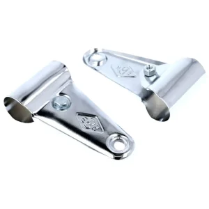 Gratis Versand 2x = 1 Paar Scheinwerfer Halter verchromt EBR Ø28mm Mofa Moped -EBR-