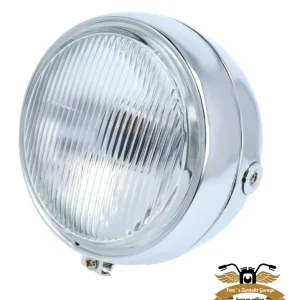 Markenware Scheinwerfer Klassik Chrom Retro Ø130mm Mofa Moped Frontscheinwerfer