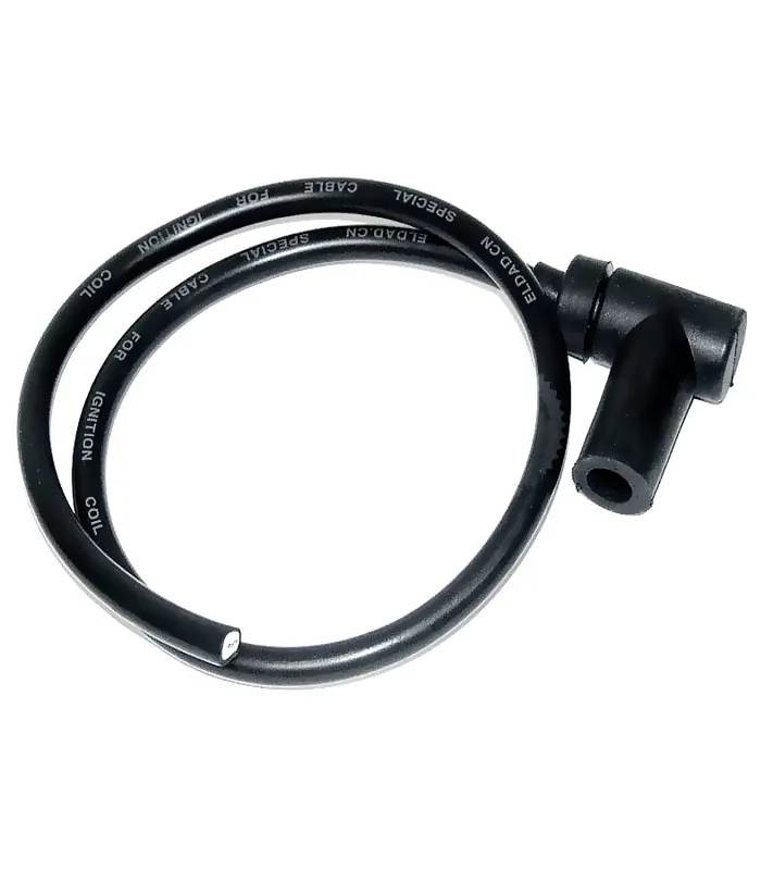 Zündkabel 50cm Silikon schwarz 7mm mit Zündkerzenstecker Piaggio Ciao Billig