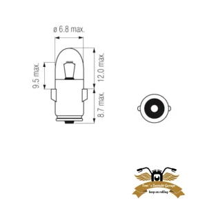 Angebot 2 x Birne BA7S 6 Volt 0,6 Watt - 6V 0,6W Mofa Moped Mokick Motorrad
