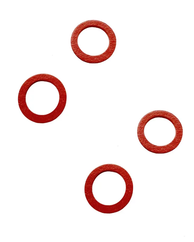 4 x Fiber Ring 3,5 x 5,0 x 1 mmFlach Dichtung Faserring Mofa Moped Mokick rot Neue Ware