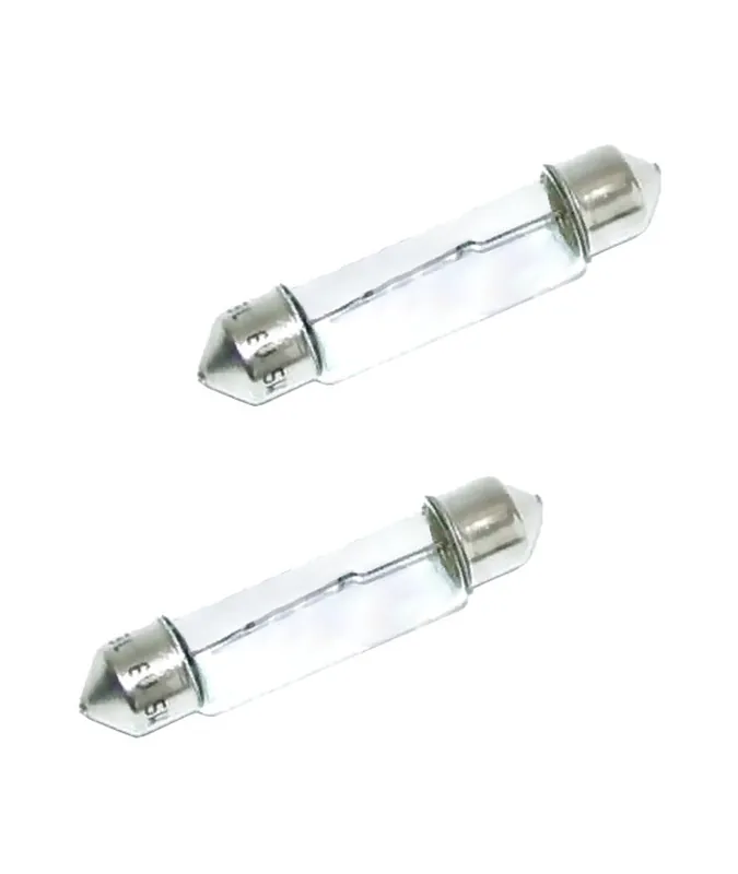 2 Stück Soffitte 11x44mm 6V 5W klar Birne Mofa Moped Mokick Glühbirne Lampe Finale Aktion