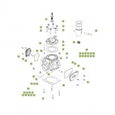 Beta RR250 2T 13 Zylinder/Zylinderkopf/Ventiltrieb Kostenloser Versand