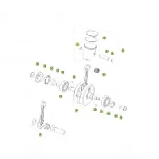 Bestseller Beta RR250 2T 14 Kurbelwelle/Kolben/Ausgleichswelle