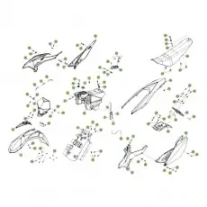 Beta RR50 Standard 13 Verkleidung/Sitzbank/Tank 1 Neu