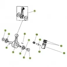 Kostenfreie Lieferung Beta RR50 Standard 13 Kurbelwelle/Kolben/Ausgleichswelle