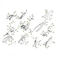 Bestpreis Beta RR50 Standard 14 Verkleidung/Sitzbank/Tank 1