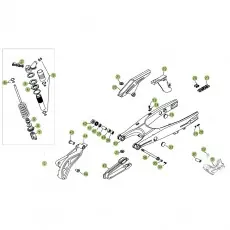 Beta RR525 Racing 09 Schwingarm/Federbein 1 Schneller Versand