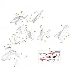 Beta RE125 15 Verkleidung/Sitzbank/Tank 1 Knallerangebot