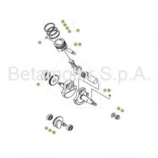 Neuheit Beta RE125 16 Kurbelwelle/Kolben/Ausgleichswelle