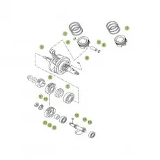 Wochenendangebot Beta RR125 LC 16 Kurbelwelle/Kolben/Ausgleichswelle