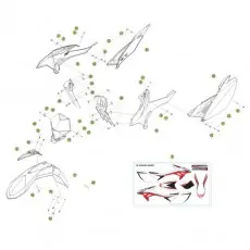 Beta RR125 13 Verkleidung/Sitzbank/Tank 1 Knallerangebot