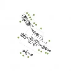 Beta RR125 13 Kurbelwelle/Kolben/Ausgleichswelle Neue Ware