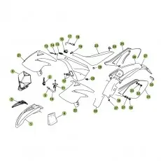 Beta RR125 11 Verkleidung/Sitzbank/Tank Neu