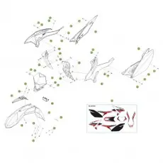 Begrenztes Angebot Beta RR125 15 Verkleidung/Sitzbank/Tank 2