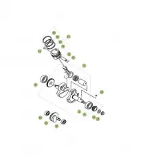 Beta RR125 15 Kurbelwelle/Kolben/Ausgleichswelle Markenprodukt