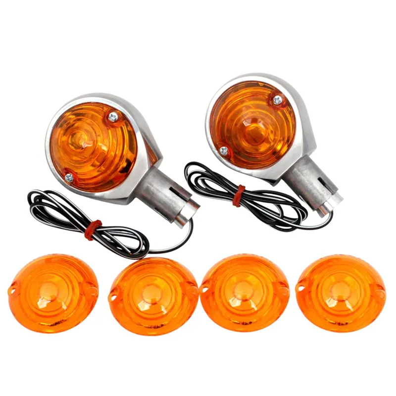 Bull's-eye pair of turn signals handlebar tail ALU polished 22 mm handlebar 2 pc Zertifiziert