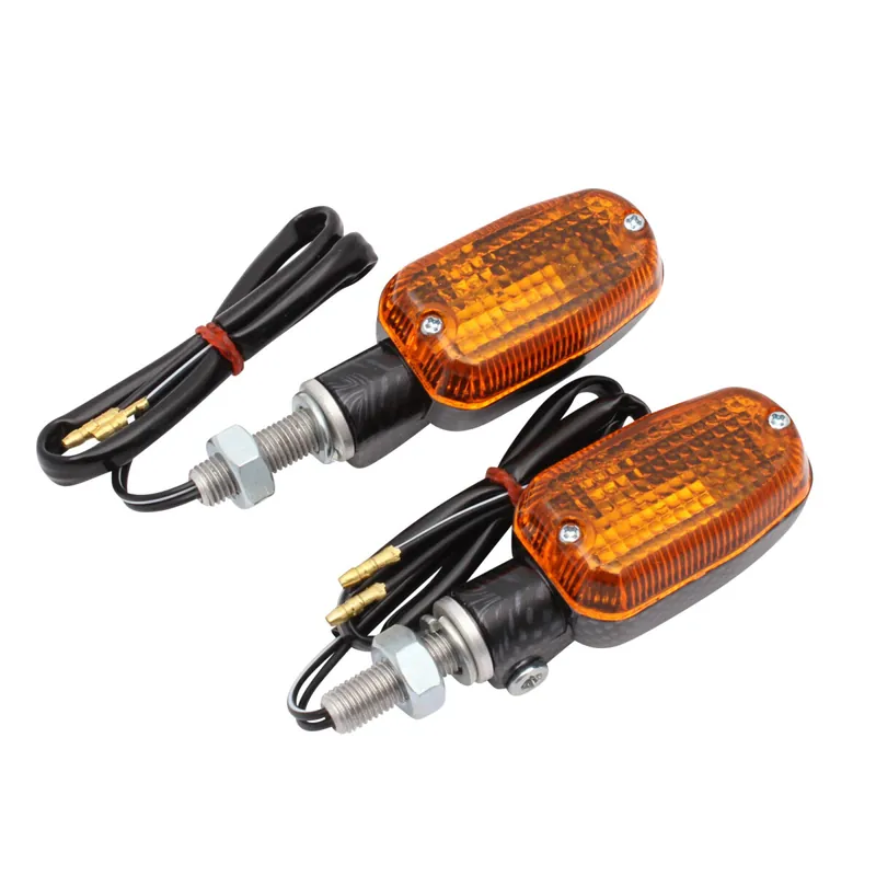 Heißes Angebot Mini intermitente de motocicleta largo metal y carbono UNIVERSAL 12V 23W