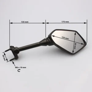 Espejo par negro para Kawasaki ER-6F 650 E /F # 2012-201356001-0224 56001-0223 Günstig