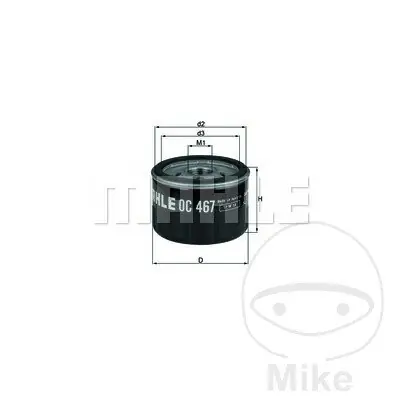 Ölfilter OC467 MAHLE für Horex VR6 1200 # 2013-2019 Markenprodukt