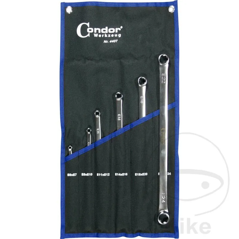 Sonderaktion Set di chiavi Condor a doppio anello lunghe E6 - E24, 6 pezzi