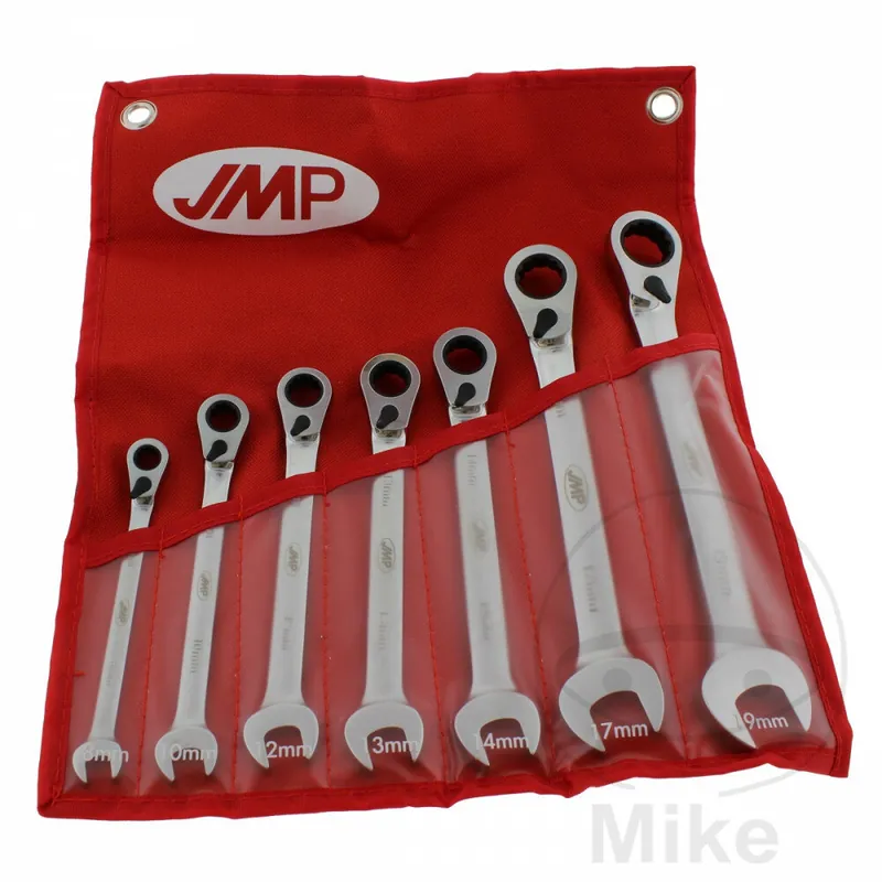 JMP ratchet ring wrench open-end wrench set 7 pieces, with changeover Nur Für Kurze Zeit
