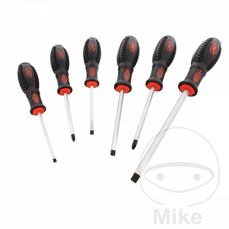 Zertifiziert JMP Schraubendreher SetSchraubenzieher Set Schlitz Kreuz 6-teilig mit Schlagkappe